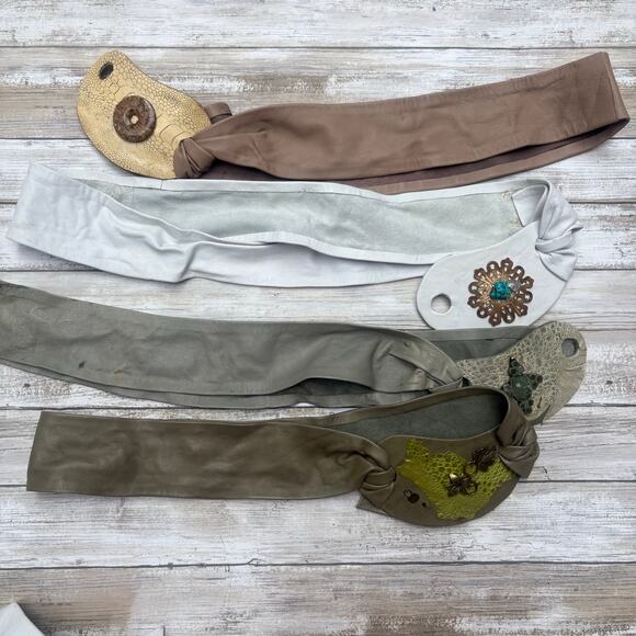 Lot of Craft Supplies Materials Leather Belt Strips Charms Pendants Multicolor - Picture 5 of 10